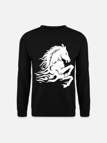Cheval de feu (blanc) - Sweat-shirt Unisexe - noir