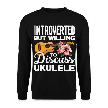 Funny Ukulele Designs and Sayings - Unisex Sweatshirt - black - Front - Alina (178cm) & Michal (187cm)