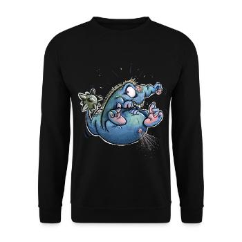 Konfetti Monster - Unisex Pullover - Schwarz - Vorne - Alina (178cm) & Michal (187cm)