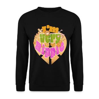 Sonnenherz - I'm very hippie - Unisex Pullover - Schwarz - Vorne - Alina (178cm) & Michal (187cm)