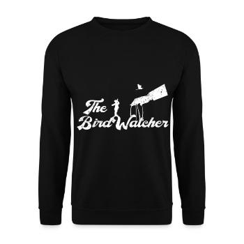 The birdwatcher ornithologist - Unisex Sweatshirt - black - Front - Alina (178cm) & Michal (187cm)