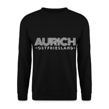 Aurich Ostfriesland - Unisex Pullover - Schwarz - Vorne - Alina (178cm) & Michal (187cm)