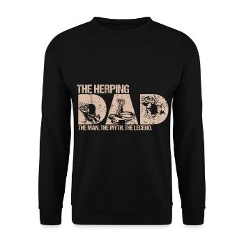 Herping Herpétologie Herpétologiste Papa Homme Disant - Sweat-shirt Unisexe - noir - Devant - Alina (178cm) & Michal (187cm)