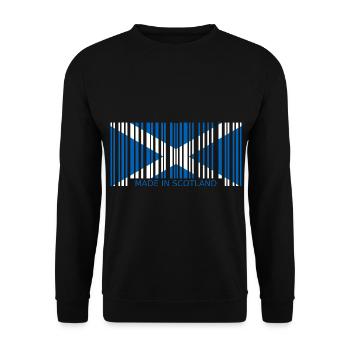 Ecosse Code à barres made in Drapeau Blason - Sweat-shirt Unisexe - noir - Devant - Alina (178cm) & Michal (187cm)