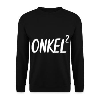 Onkel Hoch 2 Zweifacher zwei 2 Enkelkindern - Unisex Pullover - Schwarz - Vorne - Alina (178cm) & Michal (187cm)