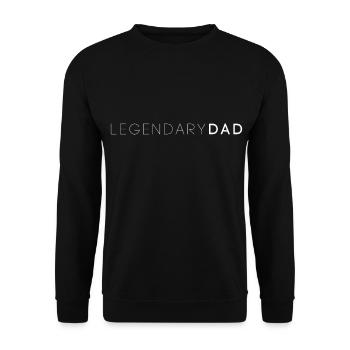 Legendäre Papa-Vatertags-Geschenkidee - Unisex Pullover - Schwarz - Vorne - Alina (178cm) & Michal (187cm)