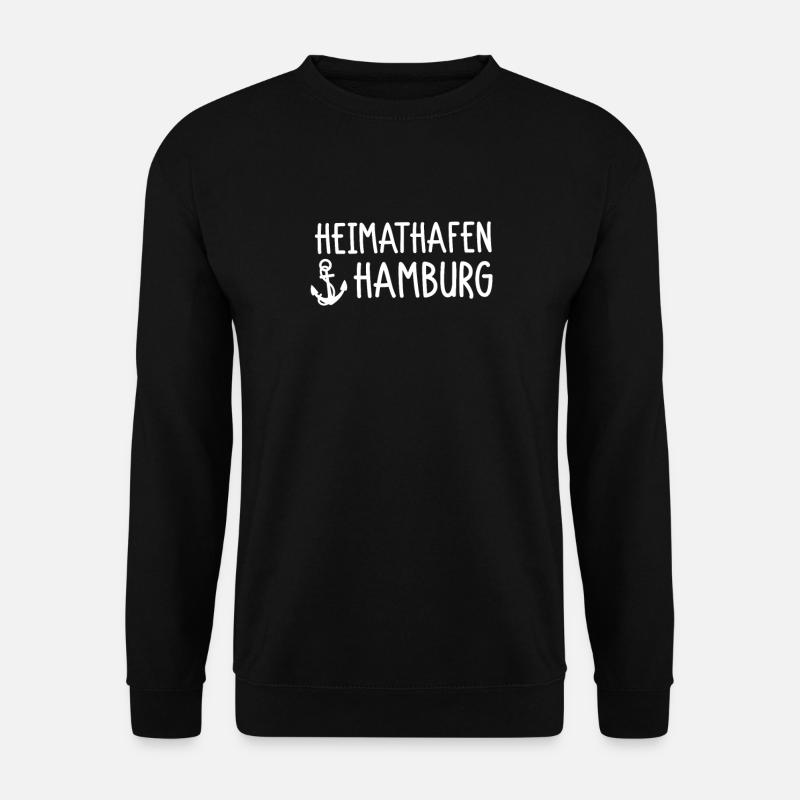 Heimathafen Hamburg - Unisex Pullover - Schwarz