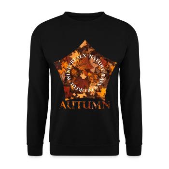 Autumn - Unisex Sweatshirt - black - Front - Alina (178cm) & Michal (187cm)