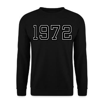 Year of birth: 1972 - Unisex Sweatshirt - black - Front - Alina (178cm) & Michal (187cm)