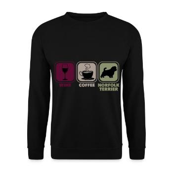 Norfolk Terrier Mom Mama Sayings Funny Funny - Unisex Sweatshirt - black - Front - Alina (178cm) & Michal (187cm)