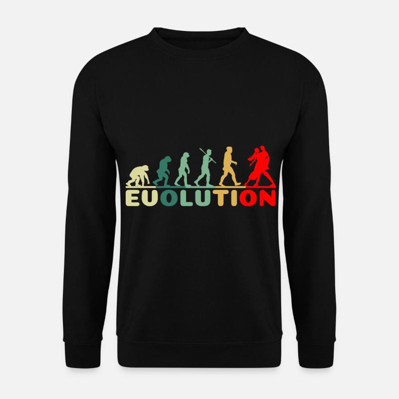 Tango Tanz Tanzen Evolution Retro für Tanzpaar - Unisex Pullover - Schwarz