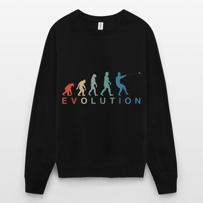 Marteau lancer de marteau hommes Evolution Retro Sweat-shirt Unisexe