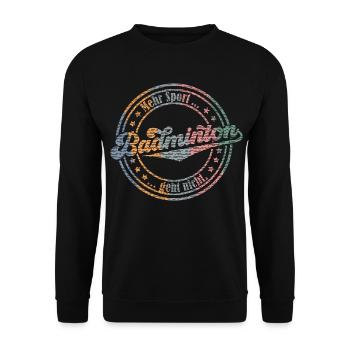 Badminton (Mehr-Sport-geht-nicht-Edition) - Unisex Pullover - Schwarz - Vorne - Alina (178cm) & Michal (187cm)