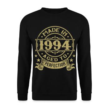 Vintage 1994 Anniversaire 1994 Cadeau 1994 Rétro - Sweat-shirt Unisexe - noir - Devant - Alina (178cm) & Michal (187cm)