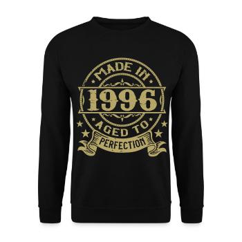 Vintage 1996 Anniversaire 1996 Cadeau 1996 Rétro - Sweat-shirt Unisexe - noir - Devant - Alina (178cm) & Michal (187cm)