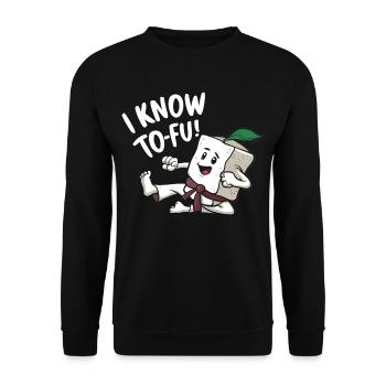 Tofu Lustiges - Unisex Pullover - Schwarz - Vorne - Alina (178cm) & Michal (187cm)