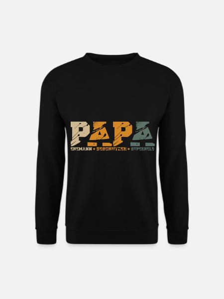 Papa Ehemann Beschützer Held - Unisex Pullover - Schwarz