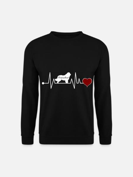 Newfoundland heartbeat gift - Unisex Sweatshirt - black