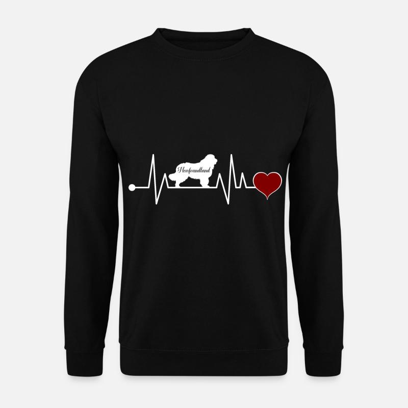 Newfoundland heartbeat gift - Unisex Sweatshirt - black