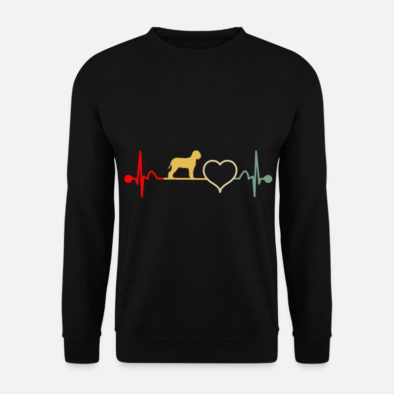 Lagotto Romagnolo Herzschlag Vintage - Unisex Pullover - Schwarz