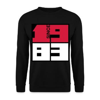 1983 Année de naissance. Cherchez votre année dans ma boutique - Sweat-shirt Unisexe - noir - Devant - Alina (178cm) & Michal (187cm)