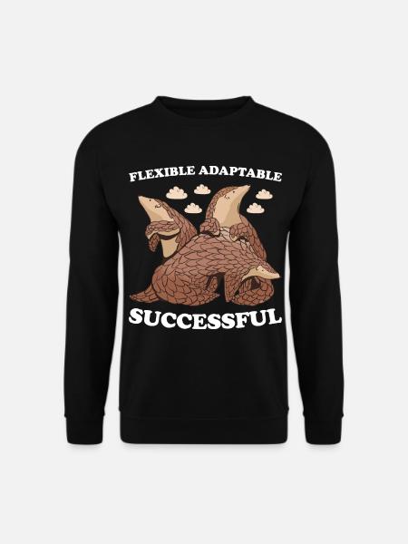 Flexible Adaptable Successful Pangolin - Unisex Sweatshirt - black