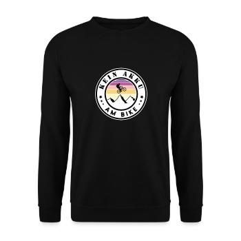 No battery on the bike - Unisex Sweatshirt - black - Front - Alina (178cm) & Michal (187cm)