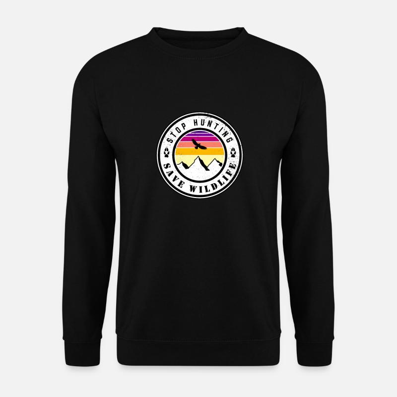 Stop hunting - save wildlife - Unisex Sweatshirt - black