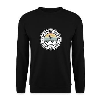Wer nicht stürzt fährt nicht am Limit - Unisex Pullover - Schwarz - Vorne - Alina (178cm) & Michal (187cm)