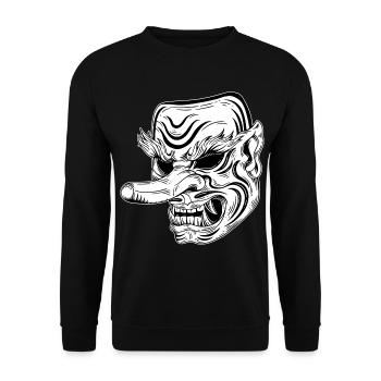 Schädel Skull Horror Japon Halloween Geisha - Sweat-shirt Unisexe - noir - Devant - Alina (178cm) & Michal (187cm)