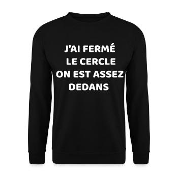 I closed the circle - Unisex Sweatshirt - black - Front - Alina (178cm) & Michal (187cm)