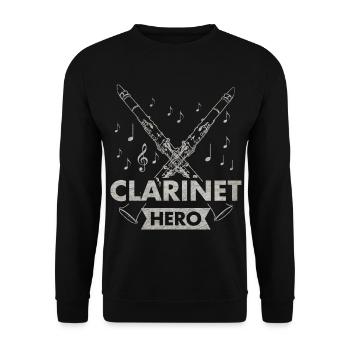 Klarinette - Unisex Pullover - Schwarz - Vorne - Alina (178cm) & Michal (187cm)