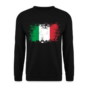 Italy flag italian food gift idea - Unisex Sweatshirt - black - Front - Alina (178cm) & Michal (187cm)