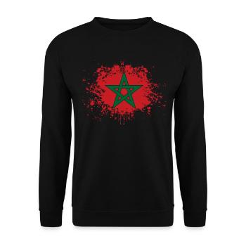 Morocco flag Morocco gift idea - Unisex Sweatshirt - black - Front - Alina (178cm) & Michal (187cm)