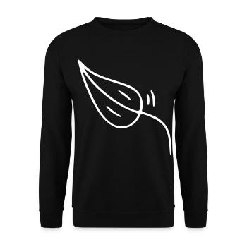 Plant drawing nature sketch white - Unisex Sweatshirt - black - Front - Alina (178cm) & Michal (187cm)