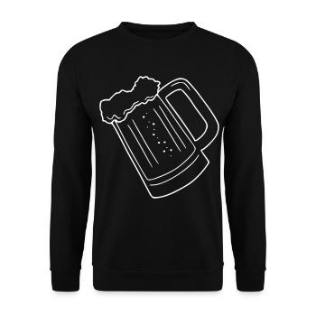 Beer Drawing Party Celebrate White - Unisex Sweatshirt - black - Front - Alina (178cm) & Michal (187cm)