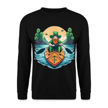 Kayak Trèfle de la Saint-Patrick - Sweat-shirt Unisexe - noir - Devant - Alina (178cm) & Michal (187cm)