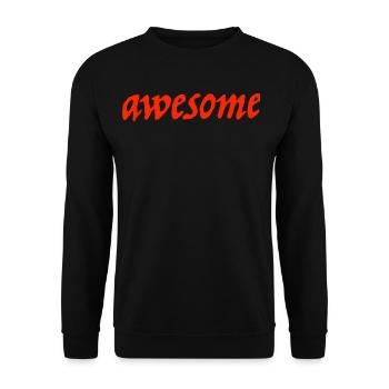 awesome - Unisex Pullover - Schwarz - Vorne - Alina (178cm) & Michal (187cm)