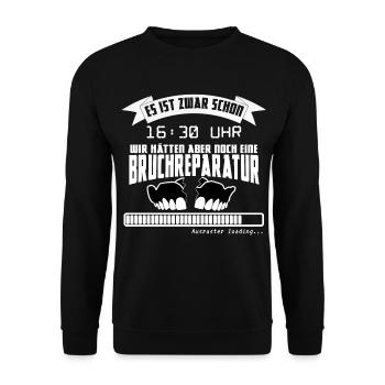 Zahntechnik Ausraster - Unisex Pullover - Schwarz - Vorne - Alina (178cm) & Michal (187cm)