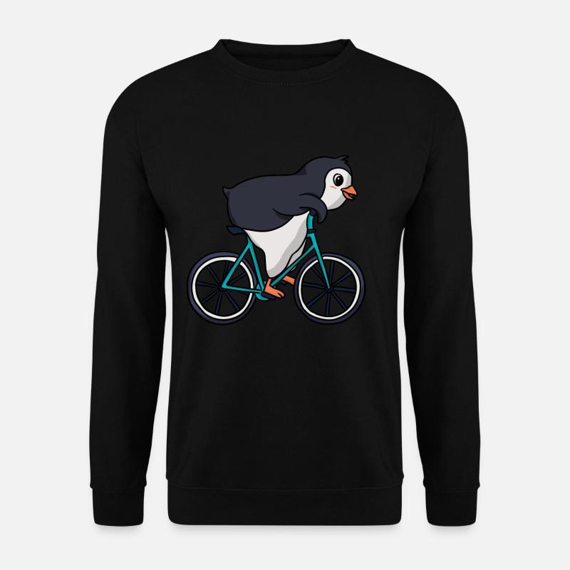 Fahrrad Pinguin - Unisex Pullover - Schwarz
