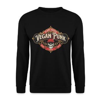 Les vies animales punk végétaliennes à base de plantes comptent - Sweat-shirt Unisexe - noir - Devant - Alina (178cm) & Michal (187cm)