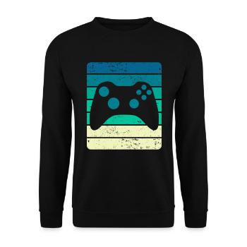 Contrôleur de jeu Vintage Sunset - Sweat-shirt Unisexe - noir - Devant - Alina (178cm) & Michal (187cm)