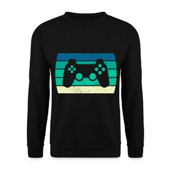Video Game Controller Sunset - Unisex Sweatshirt - black - Front - Alina (178cm) & Michal (187cm)