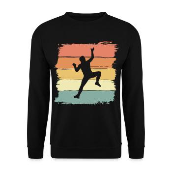 Légende de l’escalade rétro vintage - Sweat-shirt Unisexe - noir - Devant - Alina (178cm) & Michal (187cm)