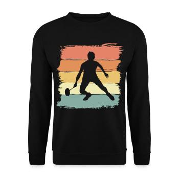 Badminton Retro Vintage Badminton Gift - Unisex Sweatshirt - black - Front - Alina (178cm) & Michal (187cm)