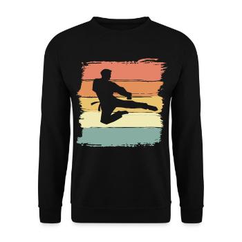 Taekwondo vintage retro Taekwondo Legende - Unisex Pullover - Schwarz - Vorne - Alina (178cm) & Michal (187cm)