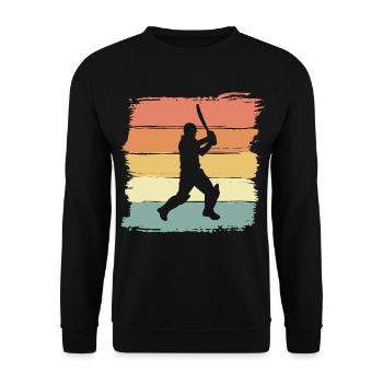 Cricket rétro vintage légende du cricket - Sweat-shirt Unisexe - noir - Devant - Alina (178cm) & Michal (187cm)