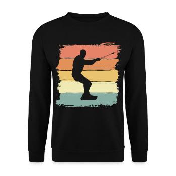 Wakeboard vintage retro wakeboard legend - Unisex Sweatshirt - black - Front - Alina (178cm) & Michal (187cm)
