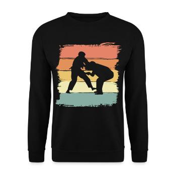 Judo vintage retro Judo Legend - Unisex Sweatshirt - black - Front - Alina (178cm) & Michal (187cm)