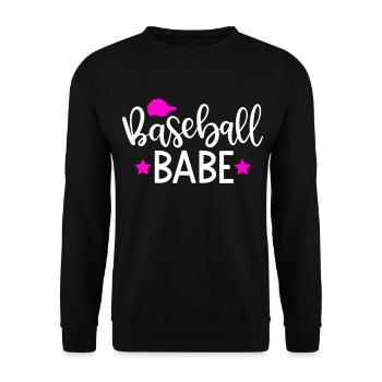Baseball Babe - Unisex Sweatshirt - black - Front - Alina (178cm) & Michal (187cm)